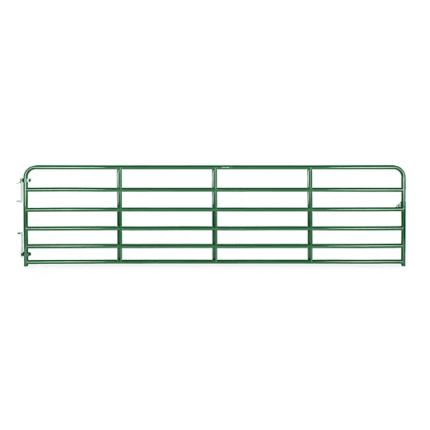 CountyLine 16 ft. x 52 in. 6-Bar Tube Gate, 2 in. Tube, Green